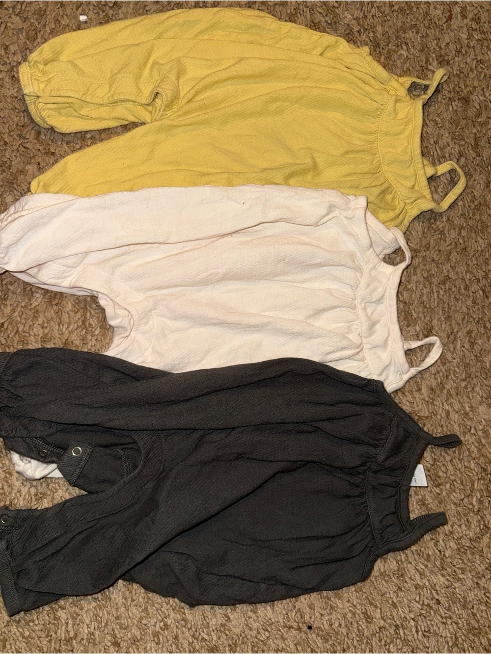 Baby Jumpsuits - Yellow, White, Black